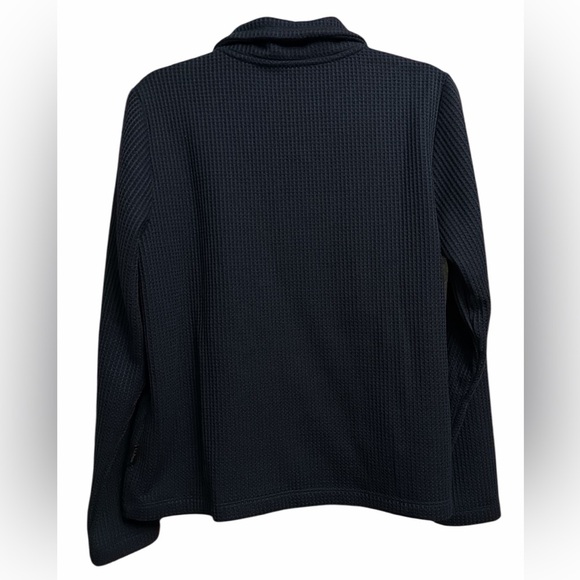 L.L. Bean Dark Blue Women”s Signature Brushed-Back Waffle Anorak - Picture 3 of 5